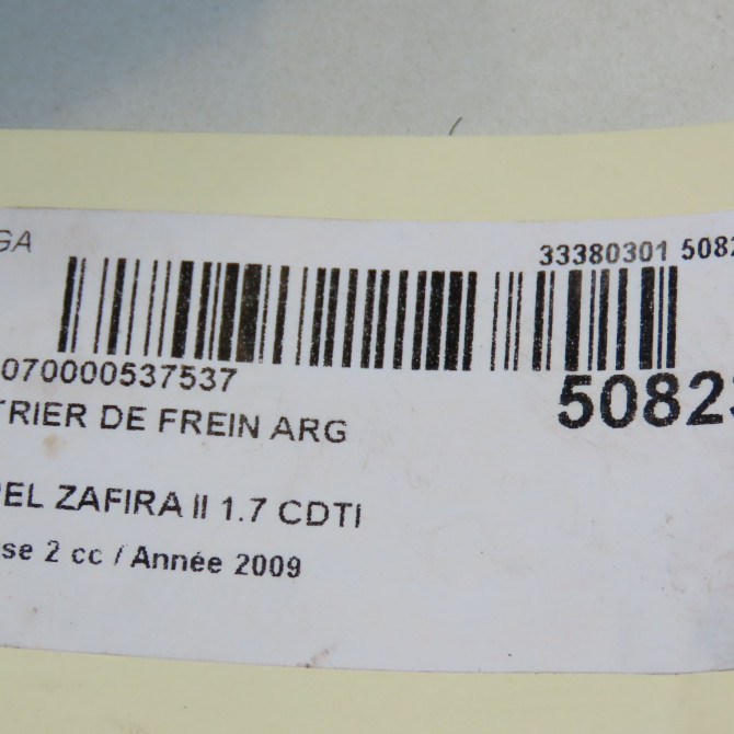 Etrier de frein arrière gauche occasion OPEL ZAFIRA II Phase 2 01-2008->12-2014 1.7 CDTI 125ch 93183696 6