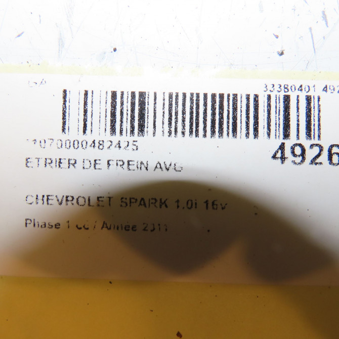 Etrier de frein avant gauche occasion CHEVROLET SPARK Phase 1 01-2010->09-2012 1.0i 16v 68ch 42371126 6