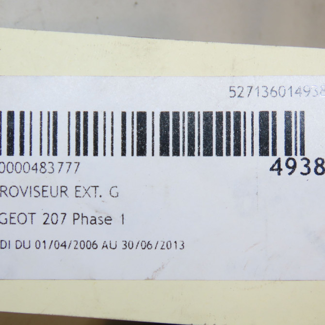 Retroviseur exterieur gauche occasion PEUGEOT 207 Phase 1 04-2006->06-2013 1.4 HDI 815291 7