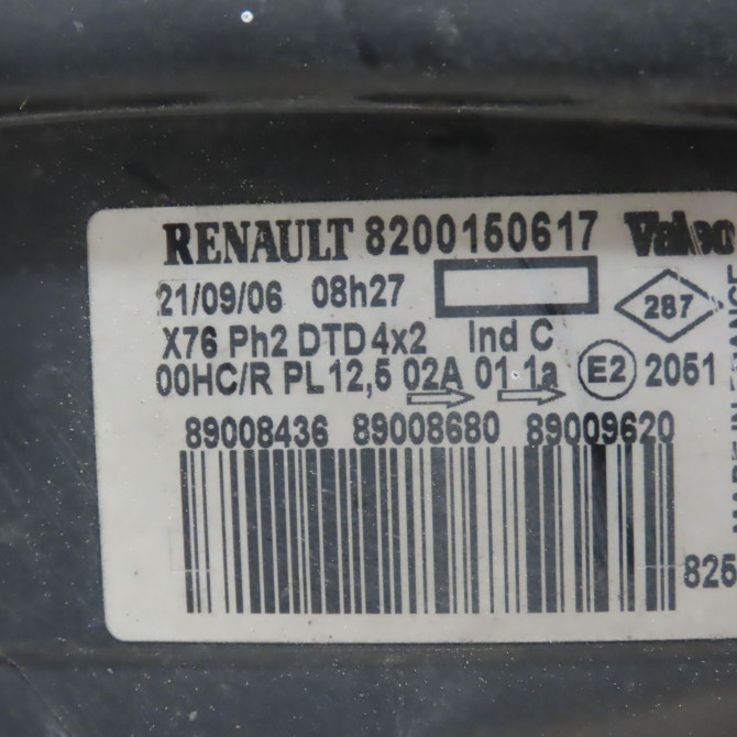 Phare droit occasion RENAULT KANGOO I Phase 1 09-1997->06-2003 1.5 DCI 8v 65ch 260107401R 3