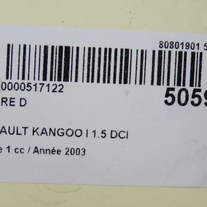 Phare droit occasion RENAULT KANGOO I Phase 1 09-1997->06-2003 1.5 DCI 8v 65ch 260107401R 5