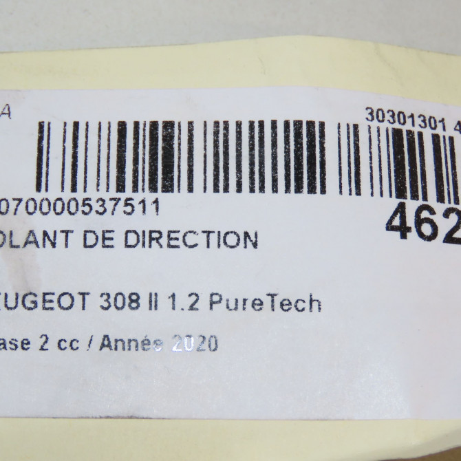 Volant de direction occasion PEUGEOT 308 II Phase 1 04-1995->04-1999 1.2 PureTech 110ch 96785124ZD 6