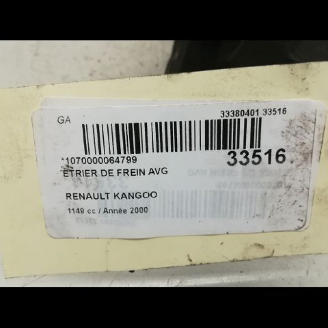 Etrier de frein avant gauche occasion RENAULT KANGOO I Phase 1 09-1997->06-2003 1.2i 8v 60ch 7701207786 4