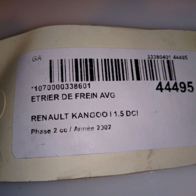 Etrier de frein avant gauche occasion RENAULT KANGOO I Phase 2 03-2003->06-2010 1.5 DCI 80ch 7701207786 4