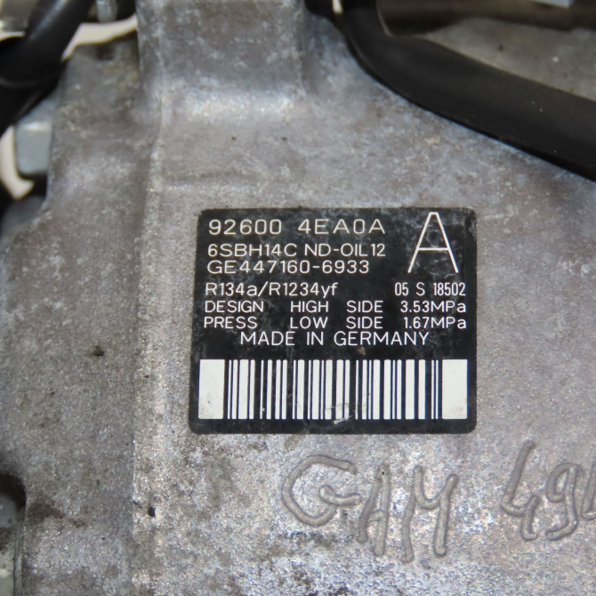 Compresseur air conditionne occasion RENAULT SCENIC III Phase 3 04-2013->... 1.5 DCI 110ch 926004EA0A 6