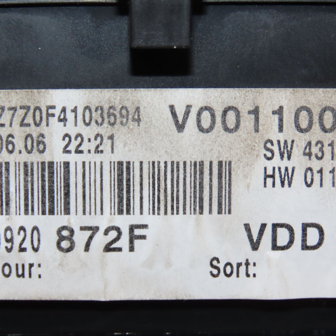 Compteur occasion VOLKSWAGEN TOURAN I Phase 1 03-2003->12-2006 1.9 TDI 105ch 1T0920872FXZ02 6