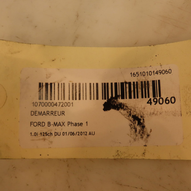 Démarreur occasion FORD B-MAX Phase 1 06-2012->... 1.0i 125ch 2197568 3