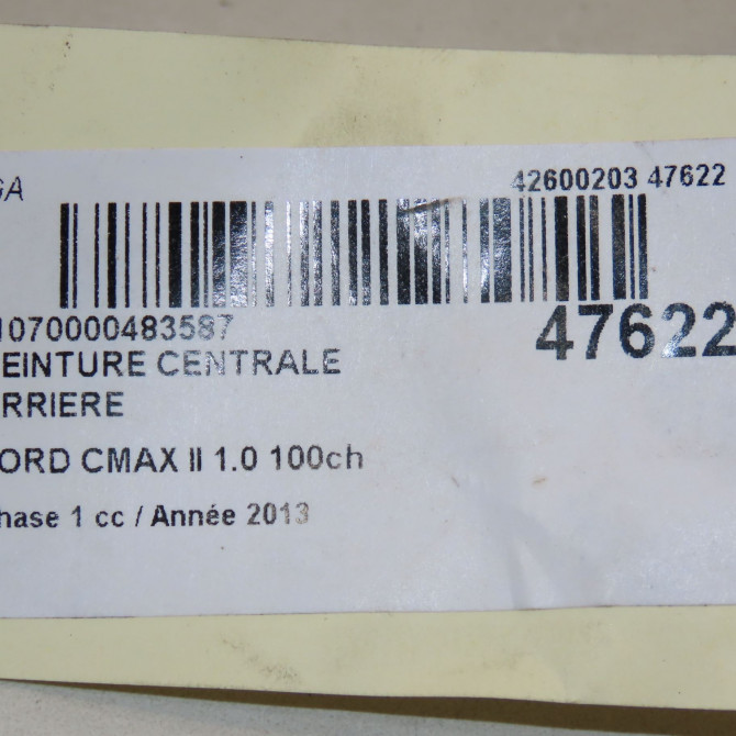 Ceinture centrale arriere occasion  1917299 4