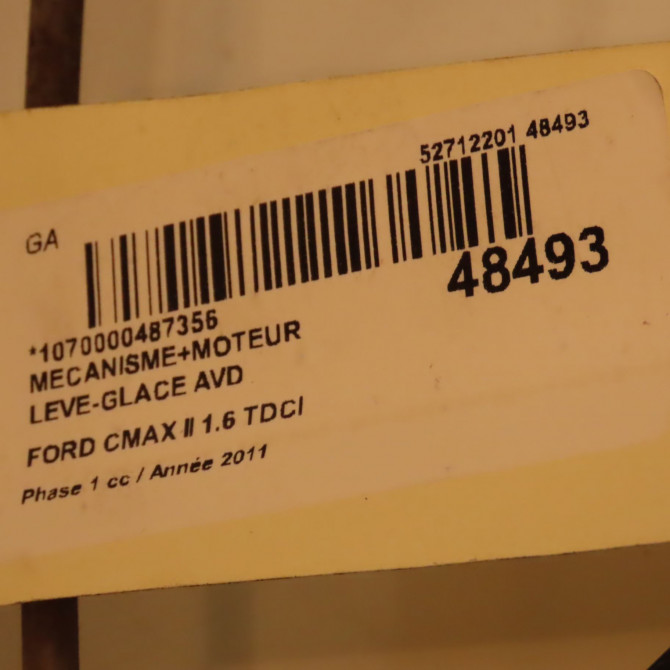 Mecanisme + moteur lève-glace avant droit occasion FORD CMAX II Phase 1 09-2010->09-2015 1.6 TDCI 115ch 2275018 4