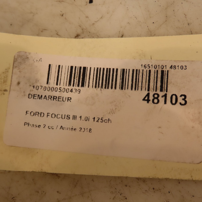 Démarreur occasion FORD FOCUS III Phase 2 11-2014->... 1.0i 125ch 2197568 3