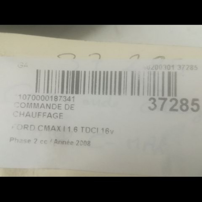 Commande de chauffage occasion FORD CMAX I Phase 2 03-2007->09-2010 1.6 TDCI 16v 90ch 3