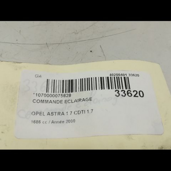 Commande eclairage occasion OPEL ASTRA II Phase 1 04-1998->09-2004 1.7 16v DTI 75ch 13142073 4