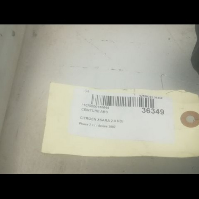 Ceinture arrière droite occasion CITROEN XSARA Phase 2 09-2000->12-2005 2.0 HDi 90ch 8974KY 4