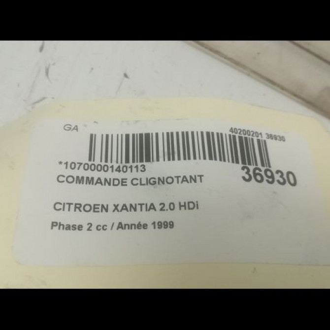Commande clignotant occasion CITROEN XANTIA Phase 2 12-1997->06-2001 2.0 HDi 90ch 625374 3