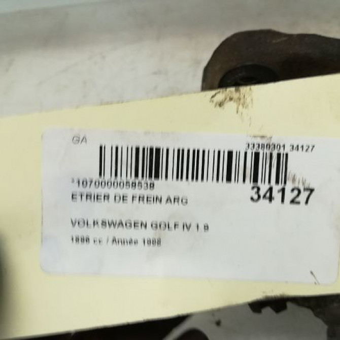 Etrier de frein arrière gauche occasion VOLKSWAGEN GOLF IV GOLF IV Phase 1 1998-01-01->2005-06-30 1.9 TDI 90ch 1J0615423G 5