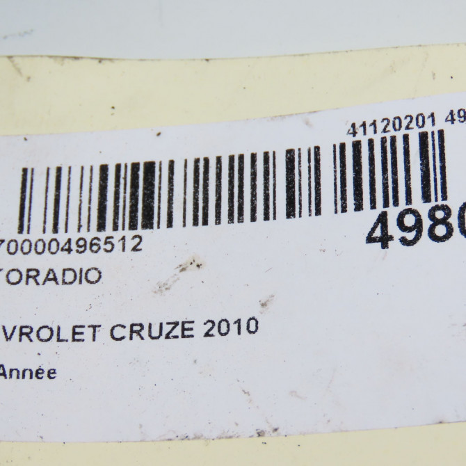 Autoradio occasion CHEVROLET CRUZE Phase 1 03-2009->... 13332702 6
