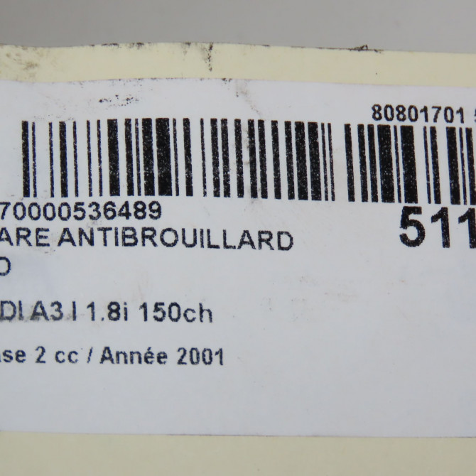 Phare antibrouillard avant droit occasion  8L0941700A 6