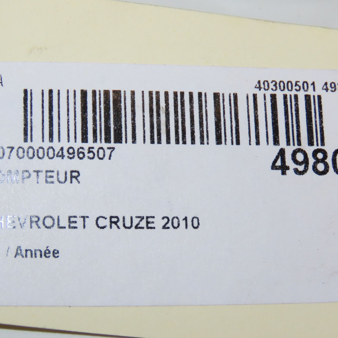 Compteur occasion CHEVROLET CRUZE Phase 1 03-2009->... 95489186 5