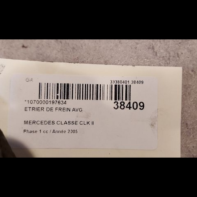 Etrier de frein avant gauche occasion MERCEDES CLASSE CLK II Phase 1 05-2002->12-2009 270 CDI 34203683 3
