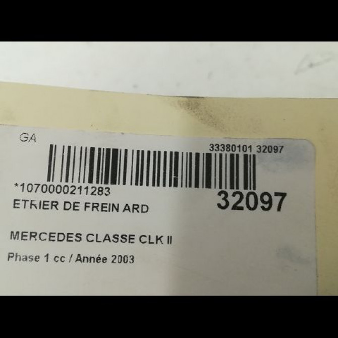 Etrier de frein arrière droit occasion MERCEDES CLASSE CLK II Phase 1 05-2002->12-2009 270 CDI 2034232098 3