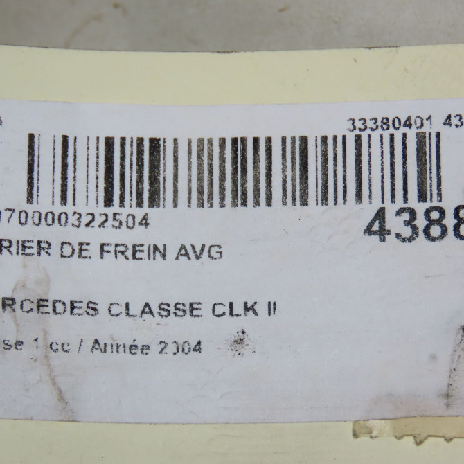 Etrier de frein avant gauche occasion MERCEDES CLASSE CLK II Phase 1 05-2002->12-2009 270 CDI 34203683 6