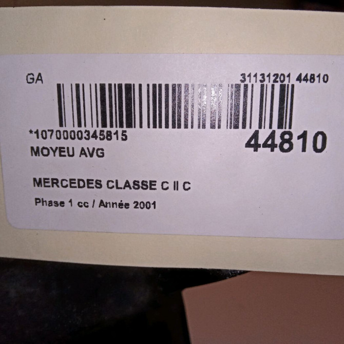 Moyeu avg occasion MERCEDES CLASSE C II Phase 1 05-2000->03-2004 C 220 CDI 2093300325 4