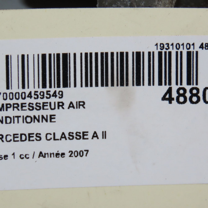 Compresseur air conditionne occasion MERCEDES CLASSE A II Phase 1 12-2004->04-2008 A170 116ch 22306811 7