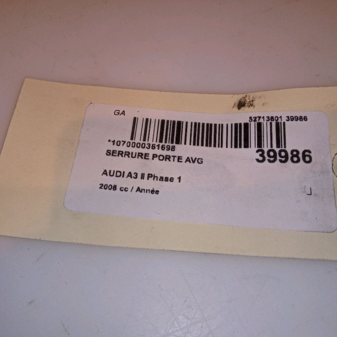 Serrure porte avg occasion  4F1837015E 5