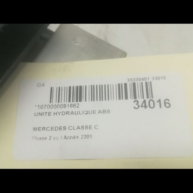 Unité hydraulique ABS occasion MERCEDES CLASSE C COUPE SPORT II Phase 2 03-2004->04-2008 C 220 CDI 44316212 3