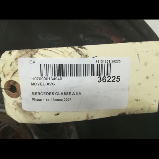 Moyeu avg occasion MERCEDES CLASSE A II Phase 1 12-2004->04-2008 A 180 CDI 1699810006 3