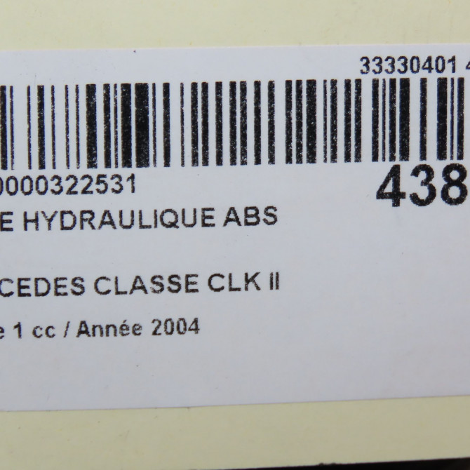 Unité hydraulique ABS occasion MERCEDES CLASSE CLK II Phase 1 05-2002->12-2009 270 CDI 44316212 8