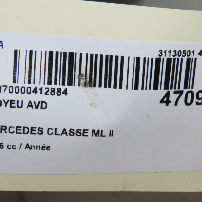 Moyeu avd occasion MERCEDES CLASSE ML II phase 1 03-2005->09-2008 1643560201 7