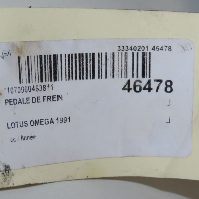 Pedale de frein occasion LOTUS OMEGA 4
