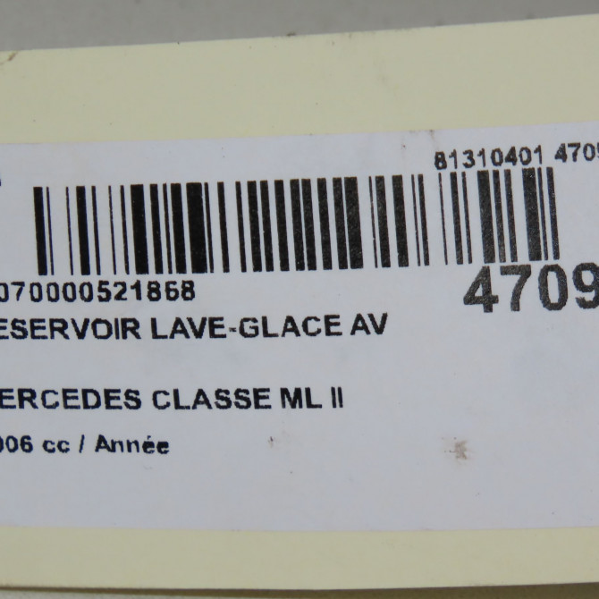 Reservoir lave-glace avant occasion MERCEDES CLASSE ML II phase 1 03-2005->09-2008 1648601060 6