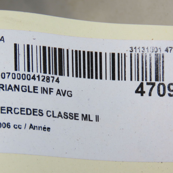 Triangle inf avg occasion MERCEDES CLASSE ML II phase 1 03-2005->09-2008 1643303707 6