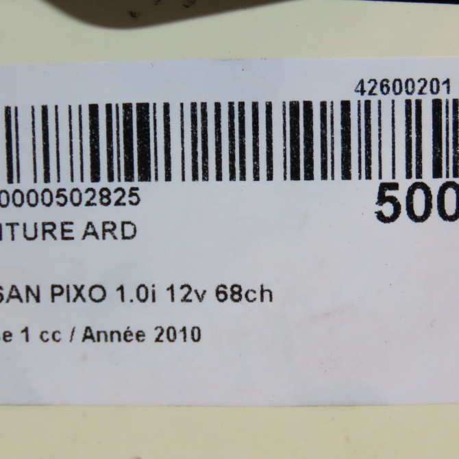 Ceinture arrière droite occasion NISSAN PIXO Phase 1 05-2009->... 1.0i 12v 68ch 888244A00B 4