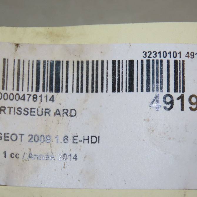 Amortisseur arrière droit occasion PEUGEOT 2008 Phase 1 01-2013->... 1.6 E-HDI 92ch 9677172880 3