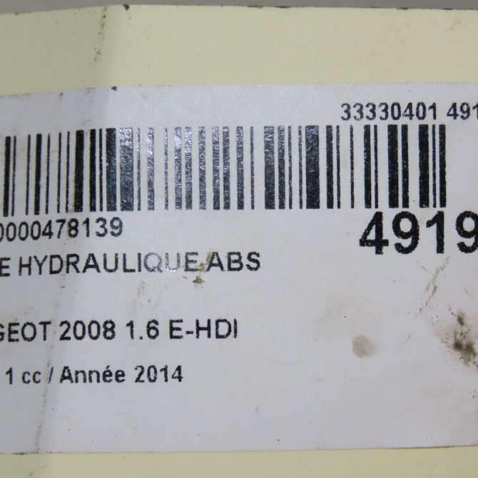 Unité hydraulique ABS occasion PEUGEOT 2008 Phase 1 01-2013->... 1.6 E-HDI 92ch 1617387780 7