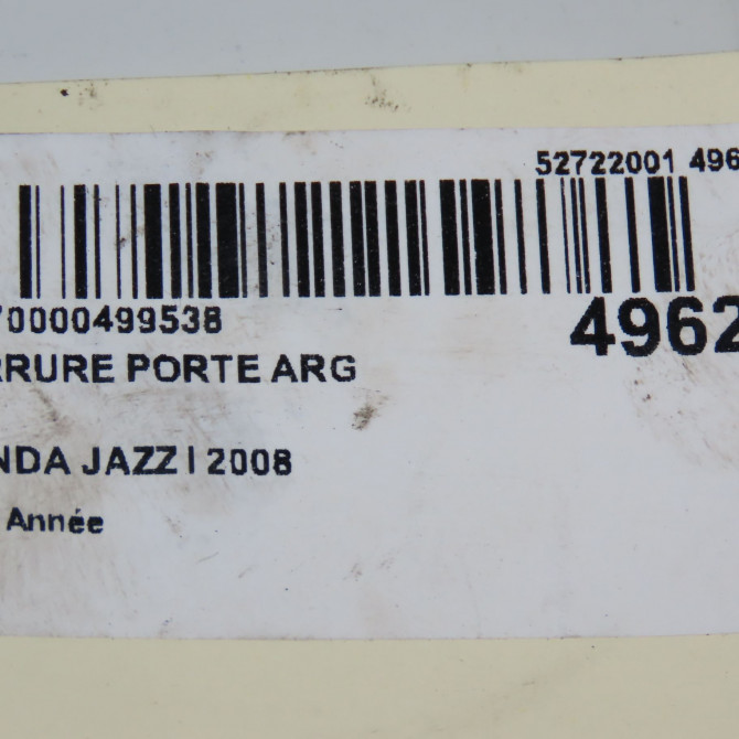 Serrure porte arg occasion HONDA JAZZ I 6