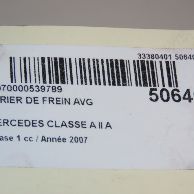 Etrier de frein avant gauche occasion MERCEDES CLASSE A II Phase 1 12-2004->04-2008 A 200 CDI 1694200983 6