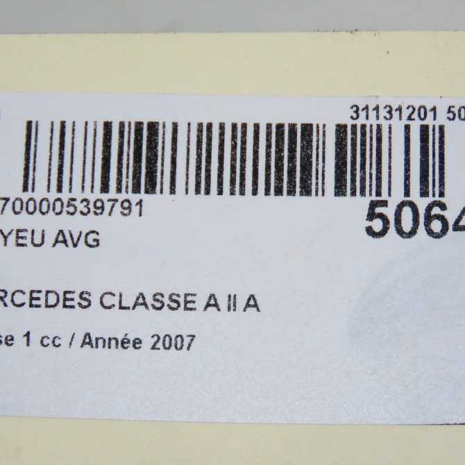 Moyeu avg occasion MERCEDES CLASSE A II Phase 1 12-2004->04-2008 A 200 CDI 5