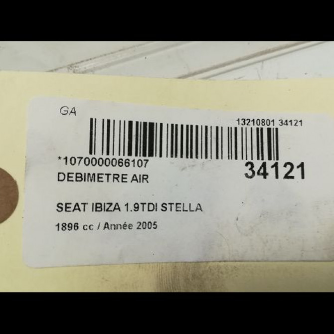 Debimetre air occasion SEAT IBIZA III Phase 1 03-2002->03-2006 1.9 TDI 100ch 38906461B 5