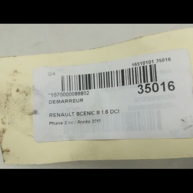 Démarreur occasion RENAULT SCENIC III Phase 2 12-2011->03-2013 1.6 DCI 130ch 233000106R 5