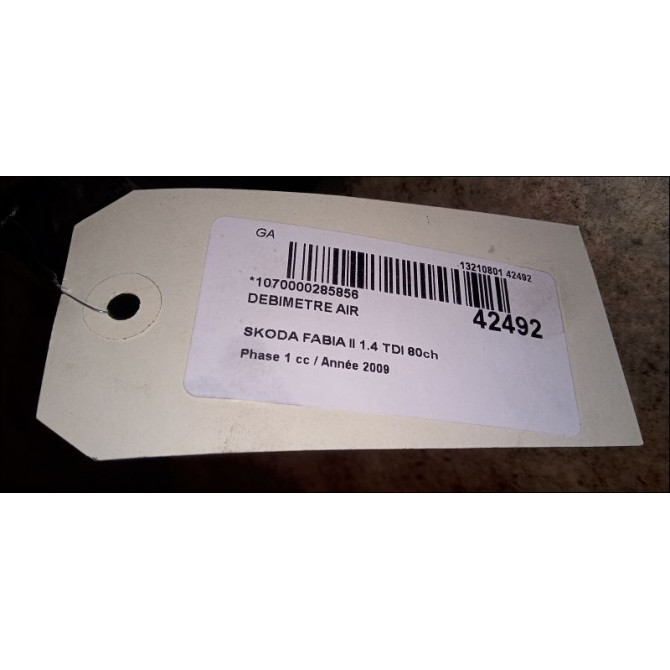 Debimetre air occasion SKODA FABIA II Phase 1 05-2007->03-2010 1.4 TDI 80ch 38906461B 3