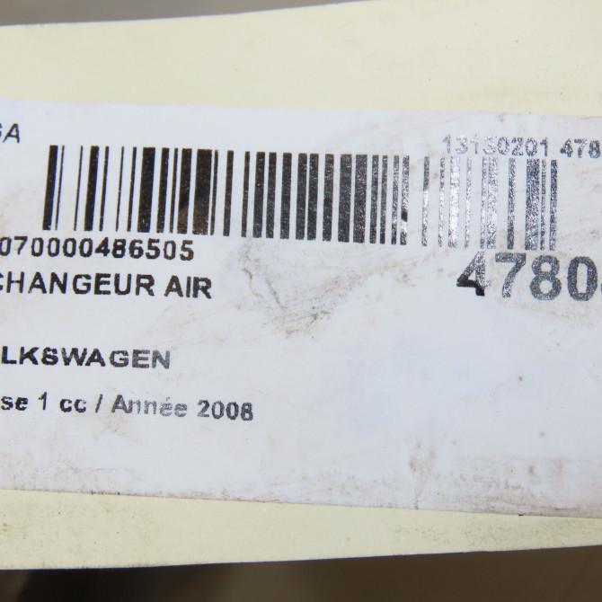 Echangeur air occasion VOLKSWAGEN TRANSPORTER V Phase 1 06-2003->08-2009 1.9 TDI 85ch 7E0145804B 5