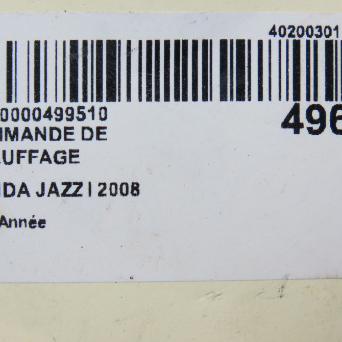 Commande de chauffage occasion HONDA JAZZ I 79600SAAG13ZB 5