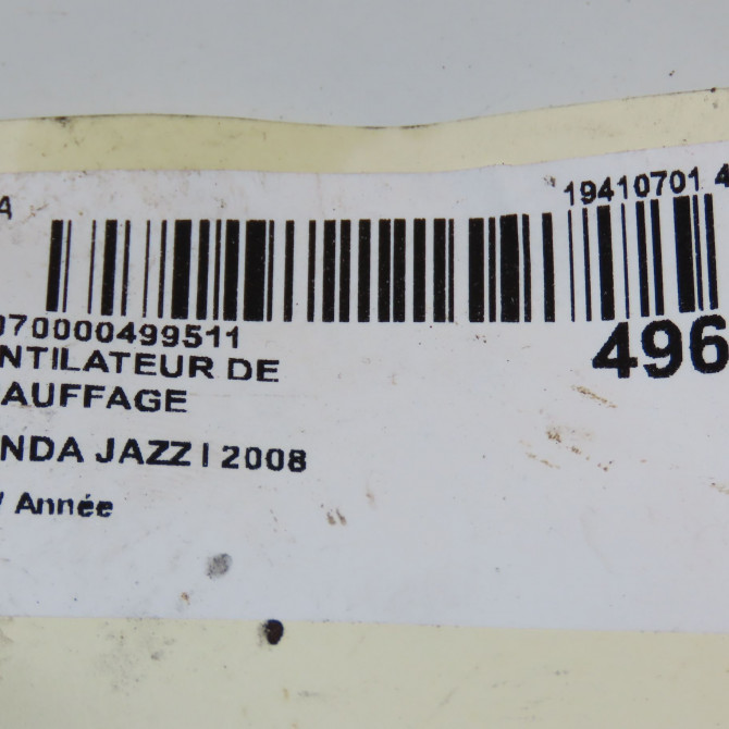 Ventilateur de chauffage occasion HONDA JAZZ I 79310SAA305 5