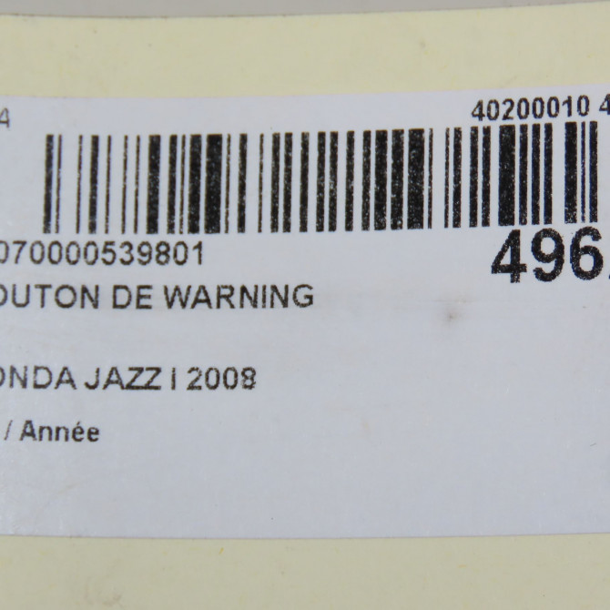 Bouton de warning occasion HONDA JAZZ I 4