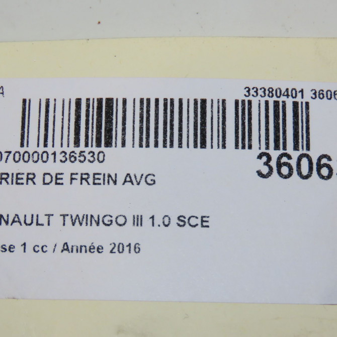 Etrier de frein avant gauche occasion RENAULT TWINGO III Phase 1 06-2014->... 1.0 SCE 12v 70ch 410010121R 6