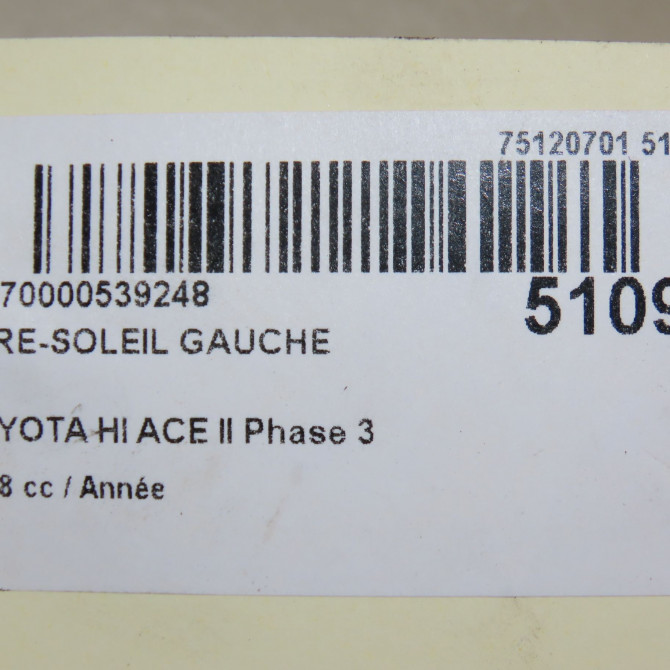 Pare-soleil gauche occasion TOYOTA HI ACE II Phase 3 01-2007->... 4